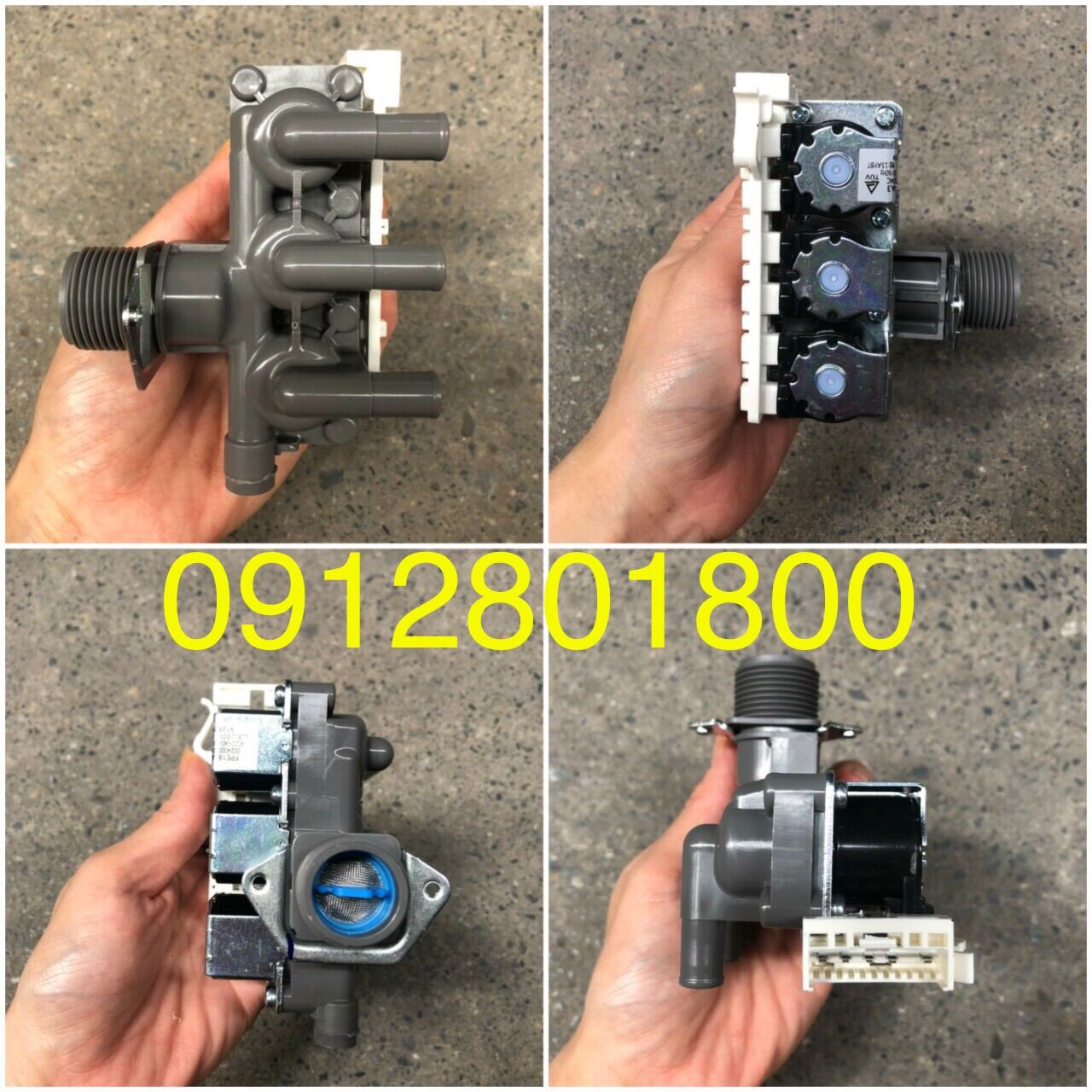 Van cấp nước máy giặt AQUA cửa ngang 3 cổng chính hãng