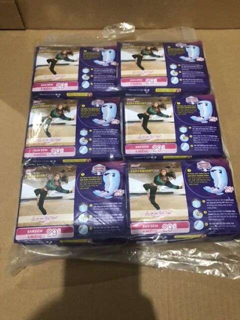 Combo of 6 Packs of Diana Night Sanitary Napkins 35