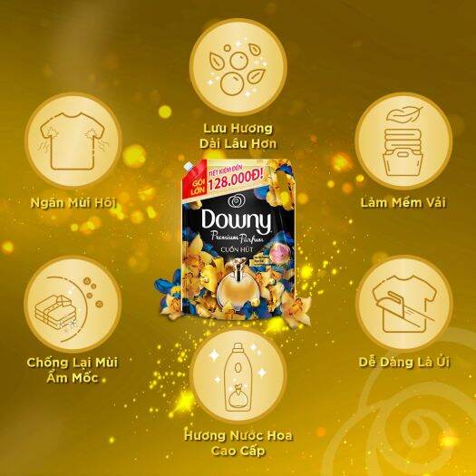 [HCM]Nước xả vải Downy đậm đặc Cuốn Hút 2.2l