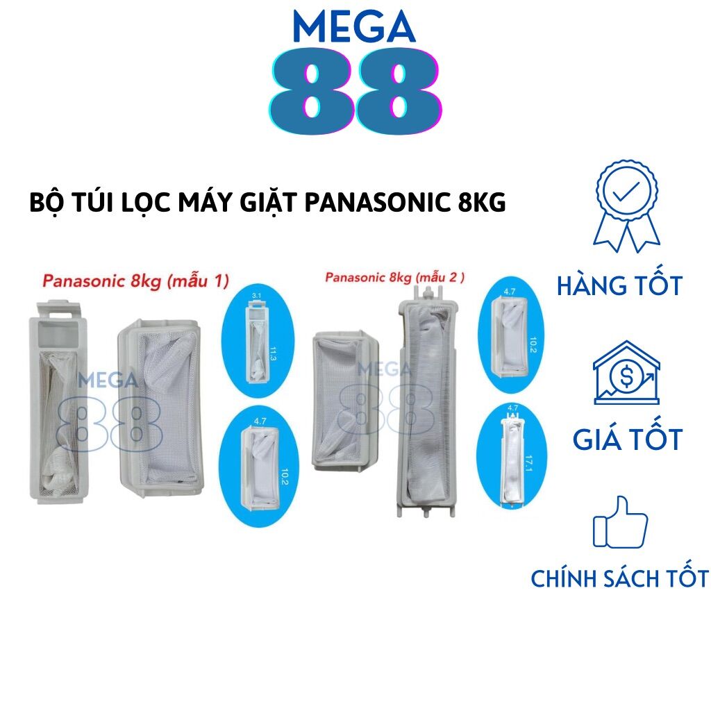 Bộ túi lọc máy giặt Panasonic 8kg