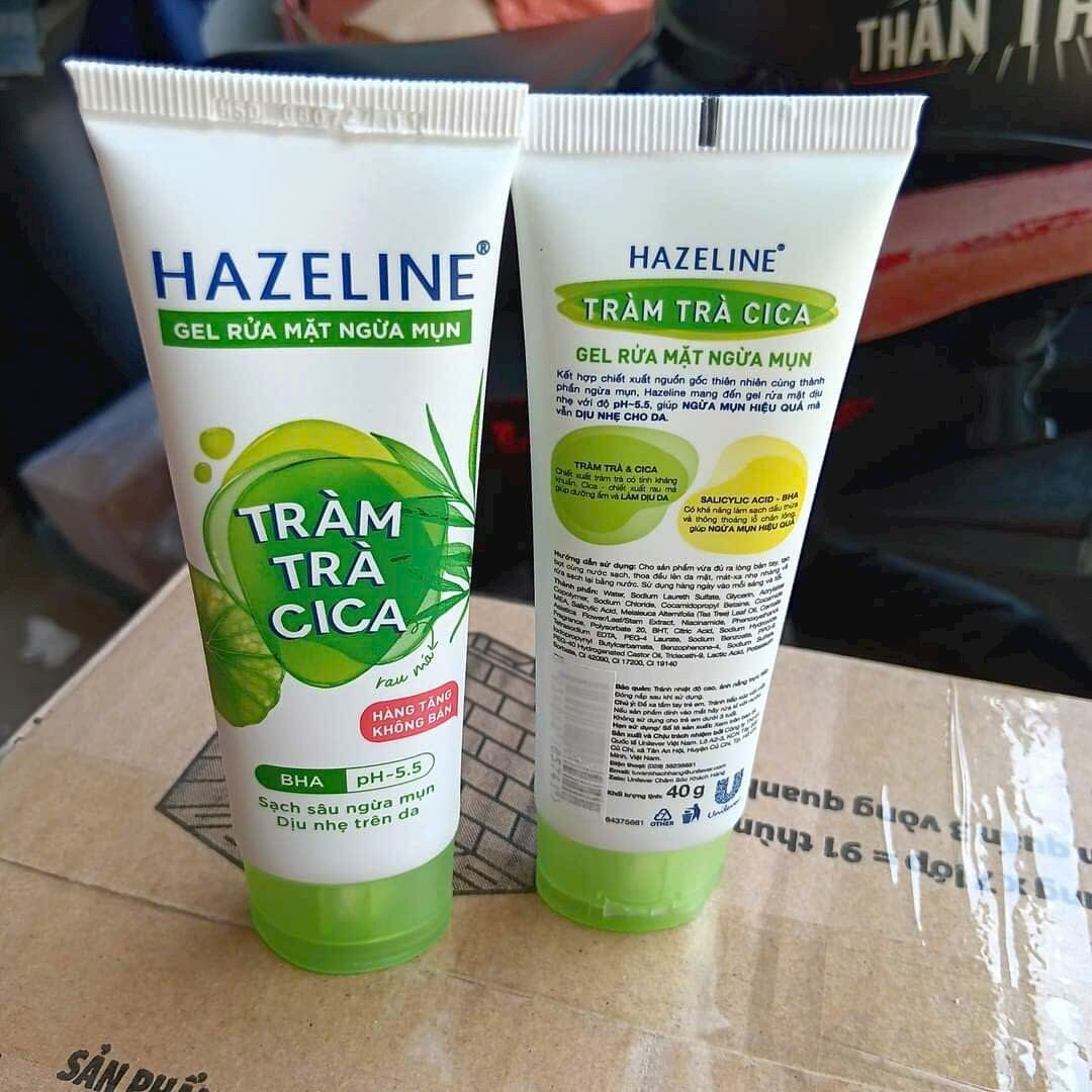 sữa rửa mặt Hazelin ngừa mụn 40g
