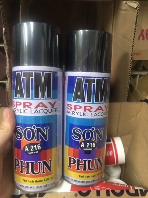Sơn phun sơn xịt màu xanh đen A216 Dark blue