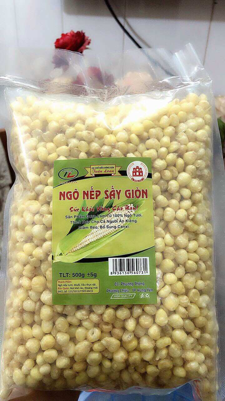 Ngô nếp tươi sấy giòn thơm ngon nguyên vị , ăn vặt, ăn tết đi biếu