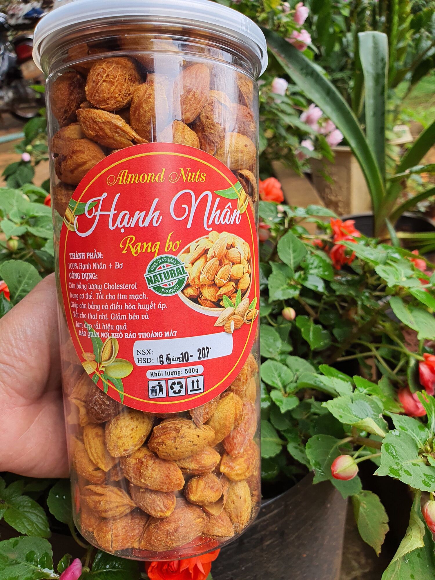 Hạnh nhân rang bơ nhập khẩu Mỹ. Vỏ cực mỏng 500gr