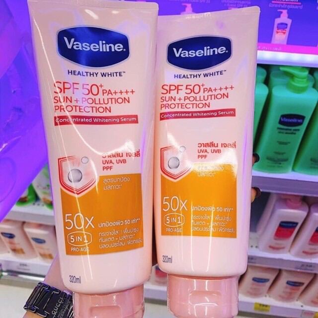 [Hcm]Sữa Dưỡng Thể Toàn Thân Vaseline Spf50X Thái Lan 320Ml