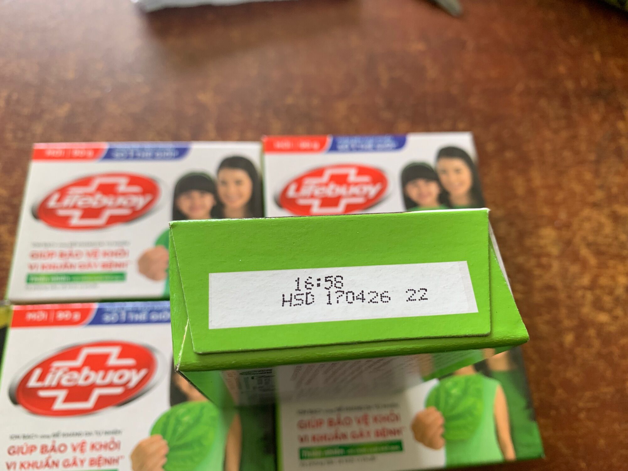 Combo 5 cục xà bông Lifeboy 90g xanh lá