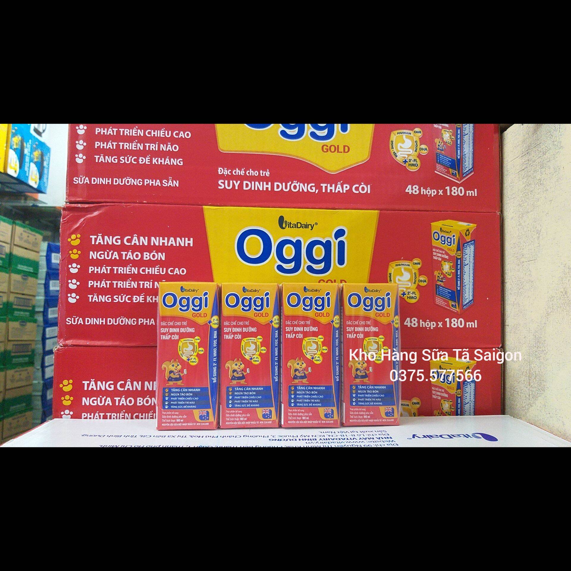 Sữa Oggi nước thùng 48 hộp x 180ml
