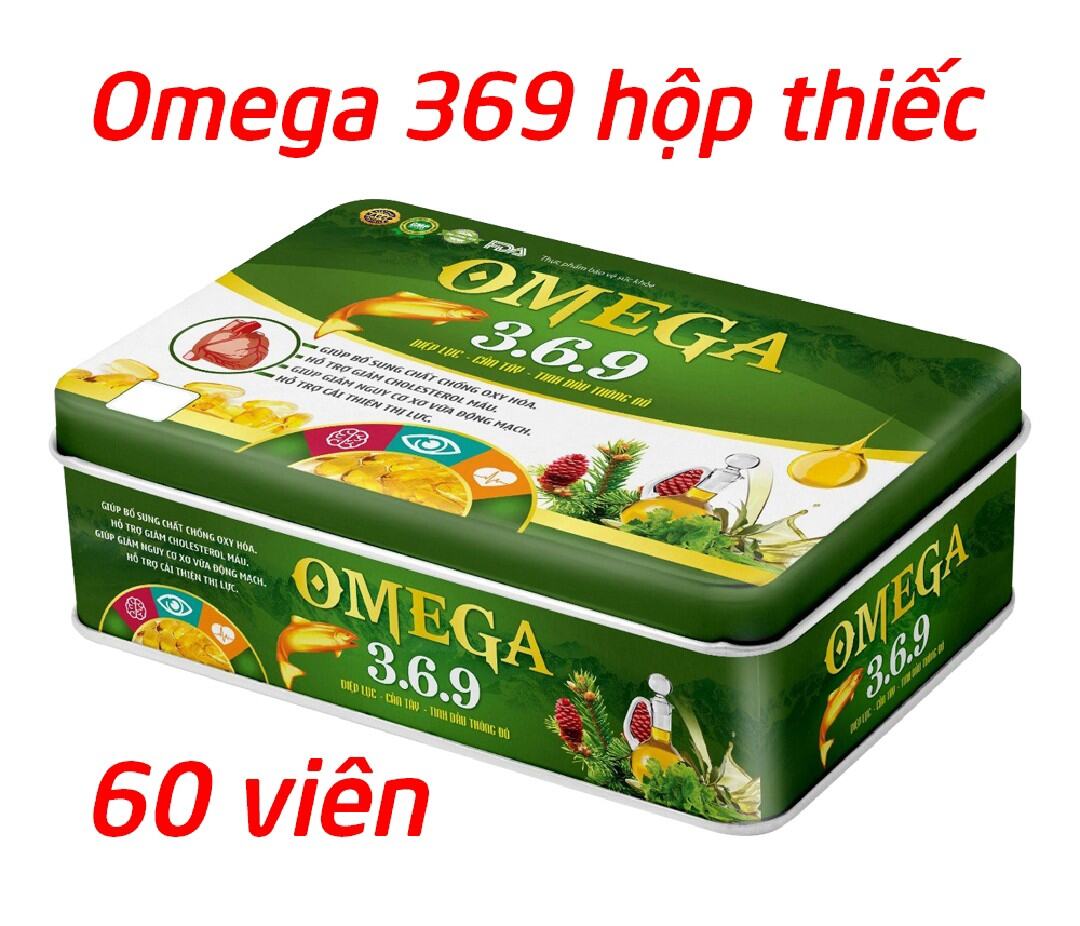Omega 369 diệp lục cần tây, tinh dầu thông đỏ giúp tăng cường thị lực, giảm cholesterol trong máu - 60 viên