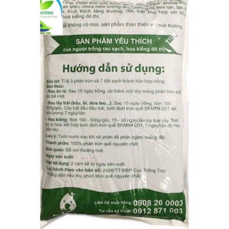 Phân trùn quế bột Sfarm Đặng Gia Trang túi 2kg.