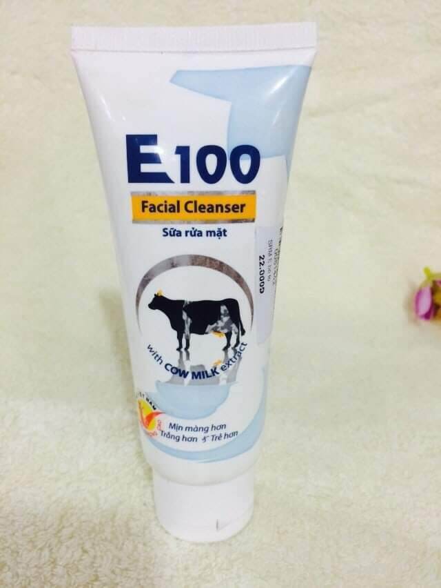 sữa rửa mặt E100 bò sữa
