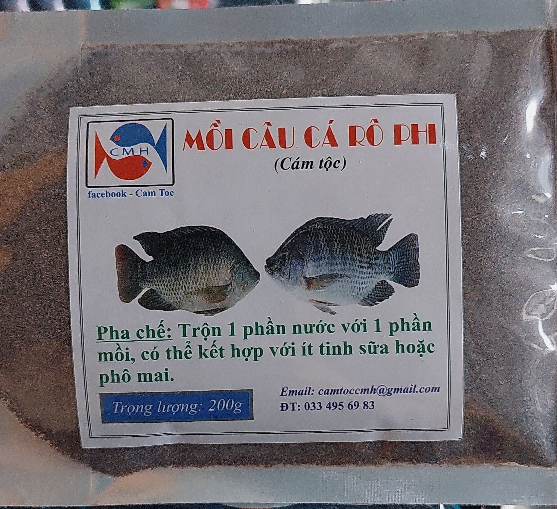 Mồi câu Cám Tộc Rô Phi bọc 200gr