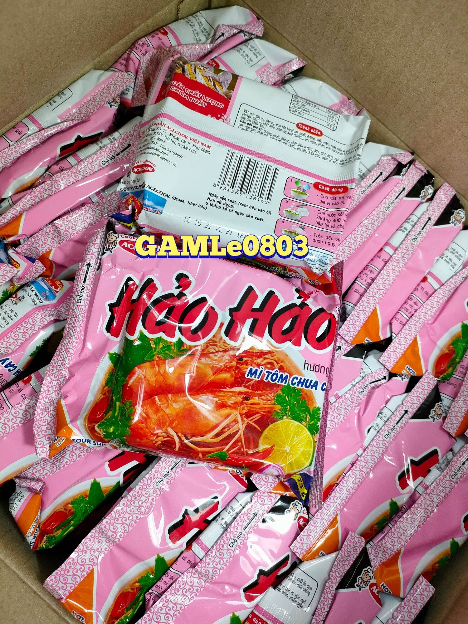 Hảo hảo tôm chua cay 1 thùng 30gói.