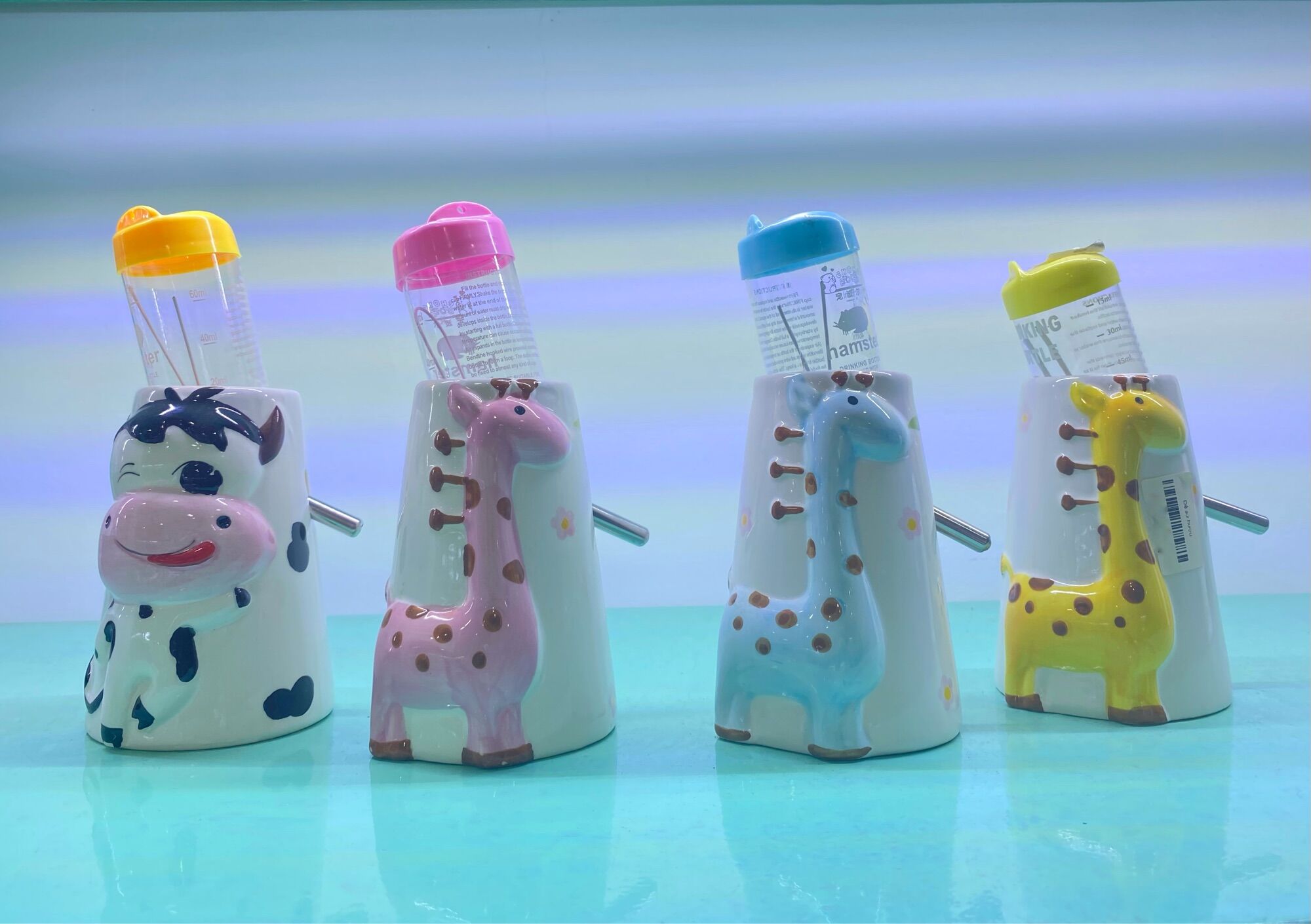 [Tặng Bình 60ml] - Đế sứ bình nước cho Hamster nhiều mẫu
