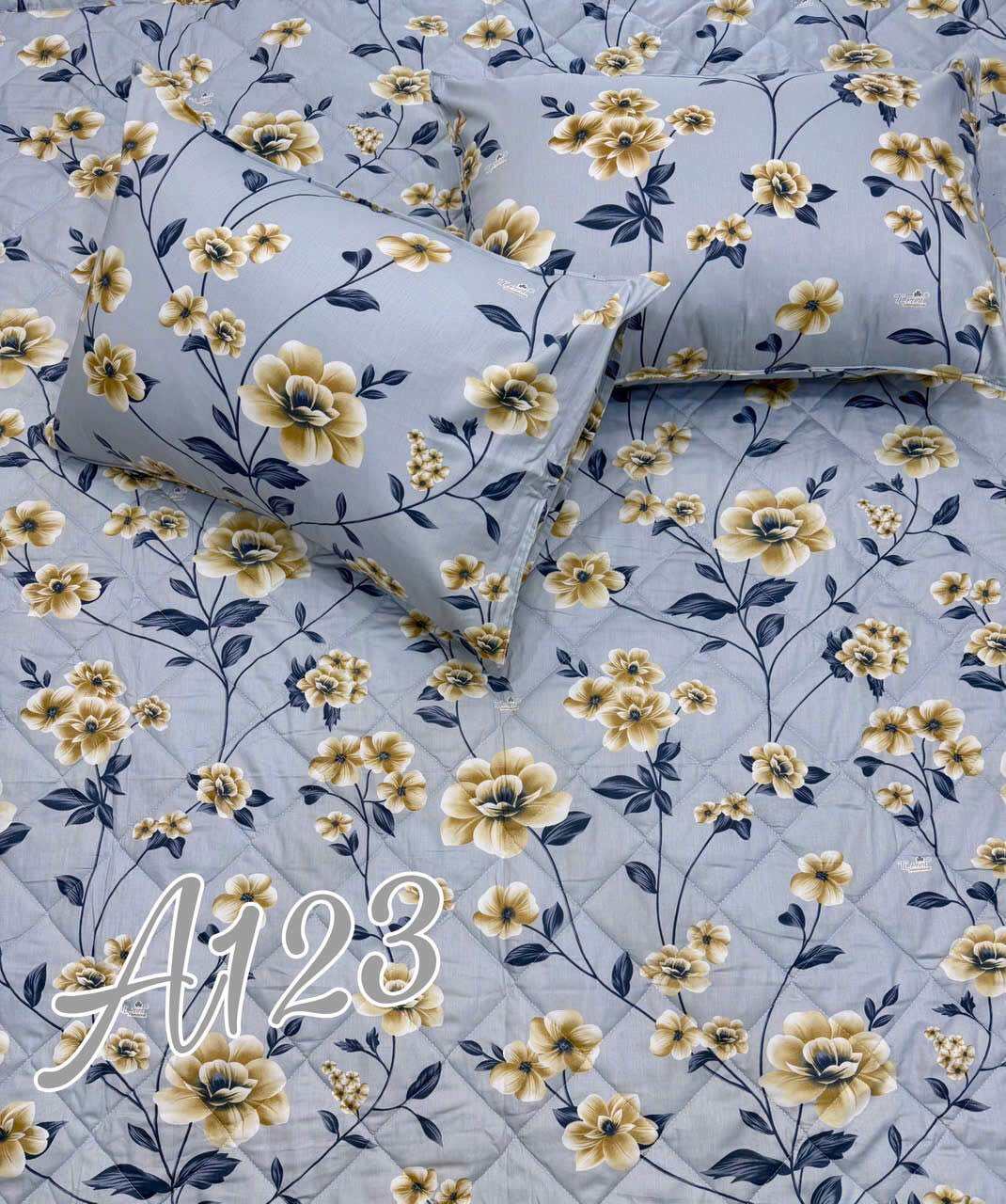 [Chính Hãng] Bộ Ga Drap Gối Cotton Thắng Lợi - Chăn/Mền - Lá Vàng
