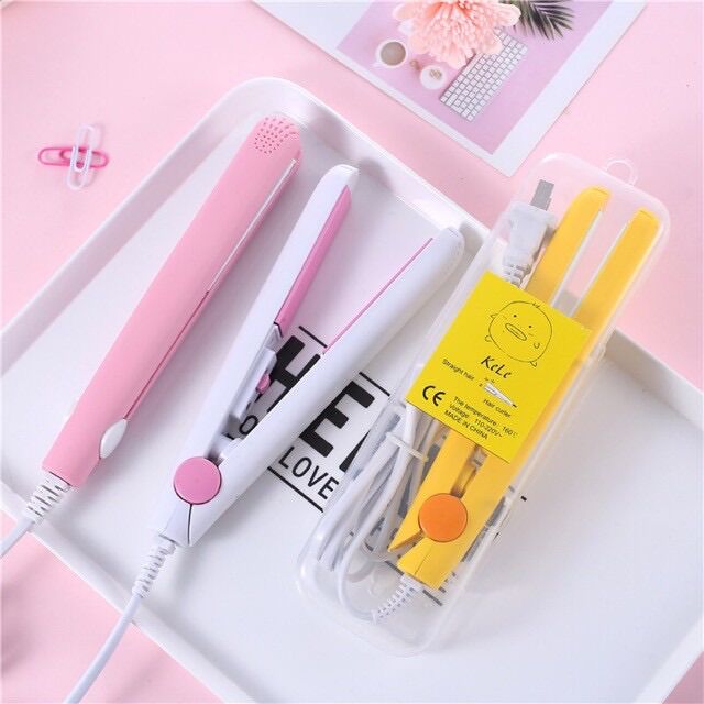 Máy Ép, Duỗi Tóc Mini Full Box tiện lợi cầm tay đi du lịch