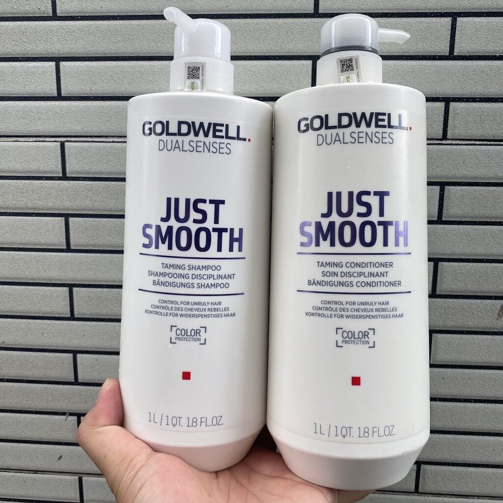 Dầu gội xả suôn mượt goldwell just smooth 1000mlx2