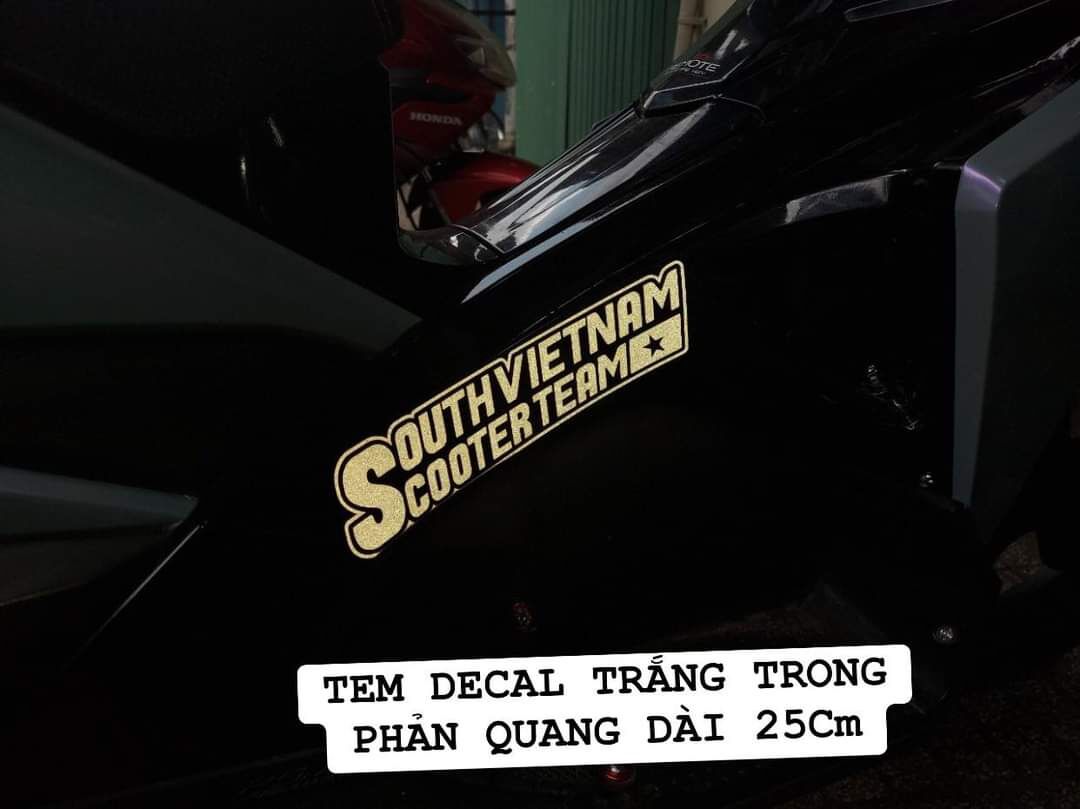 [ 1 MIẾNG ] TEM DECAL DÀI 25CM TRẮNG TRONG SUỐT PHẢN QUANG