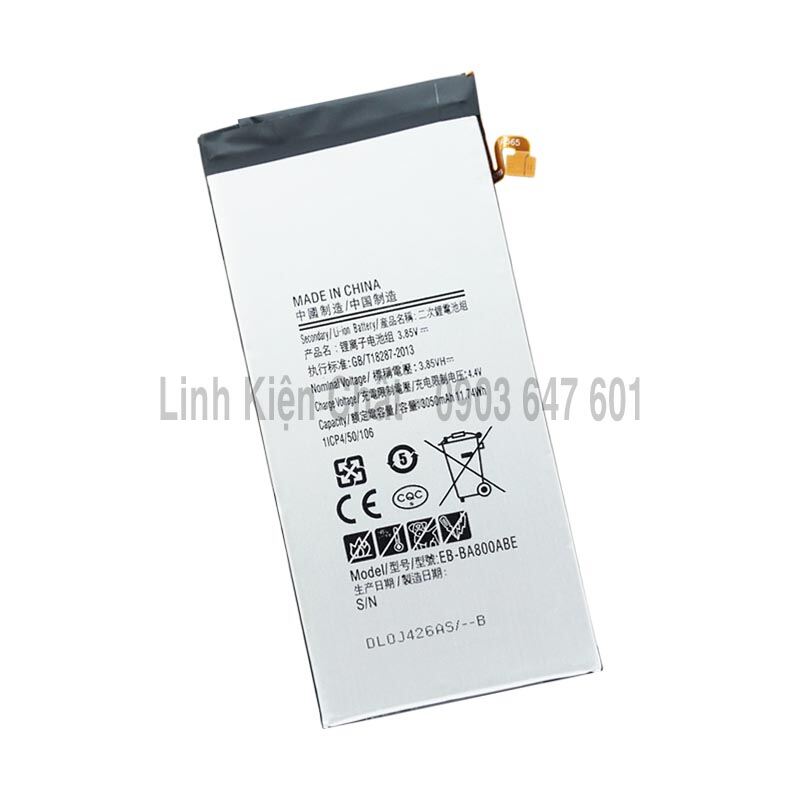 Pin cho điện thoại samsung galaxy a8 2015 a800f 3050mah zin