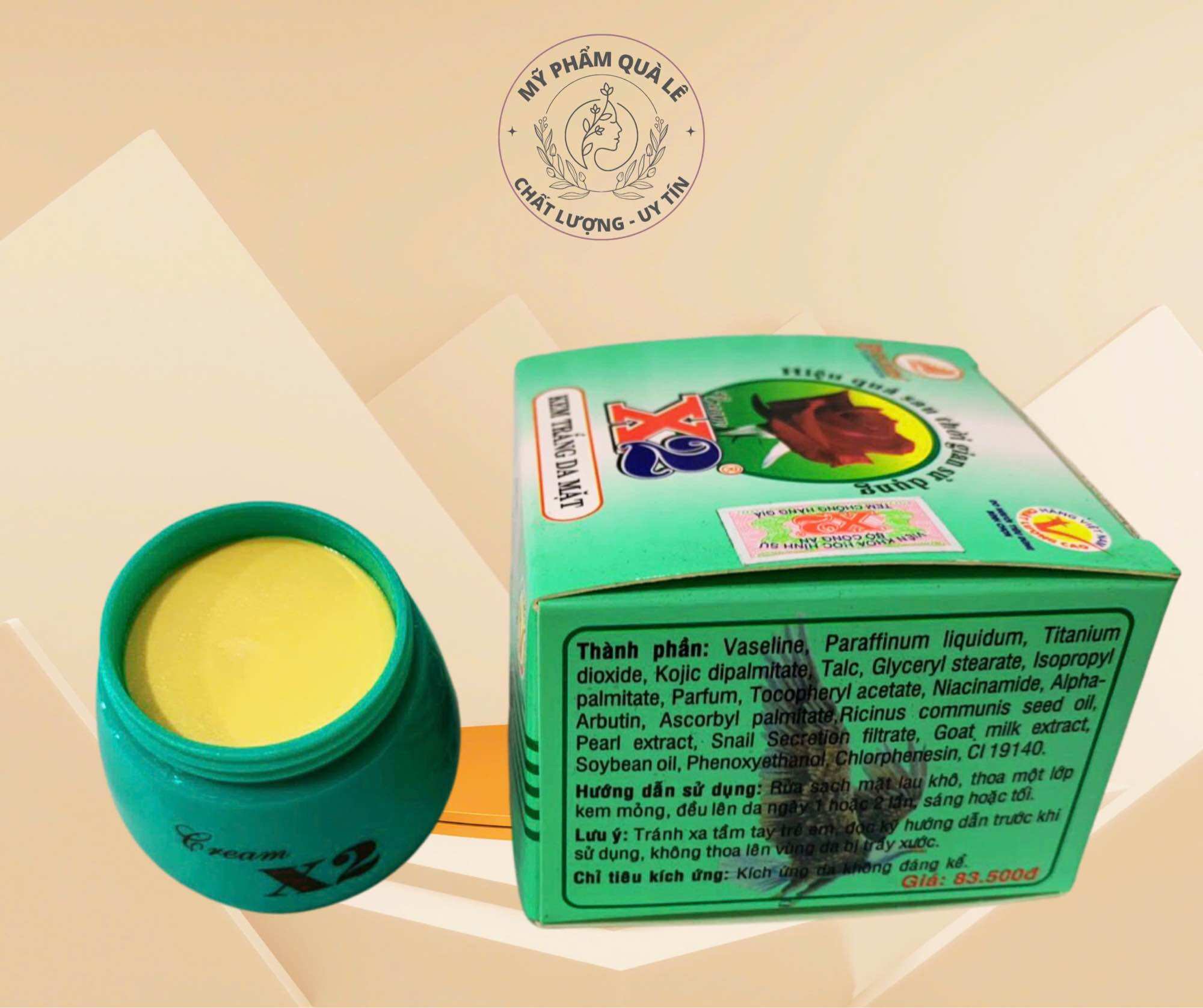 kem X2 trắng da mặt hủ 12g