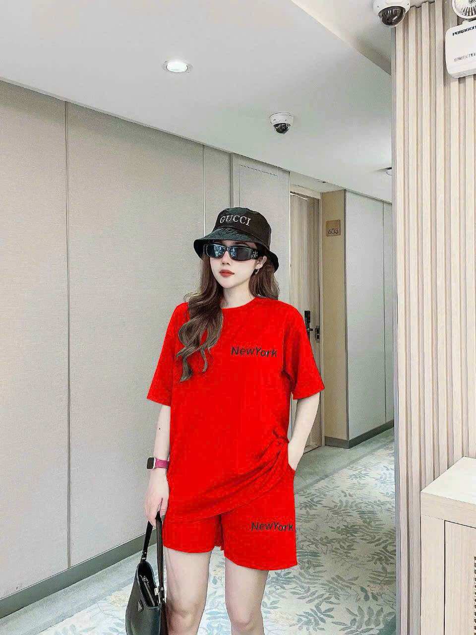 SÉT SHORT COTTON THÊU LO GO CAO CẤP