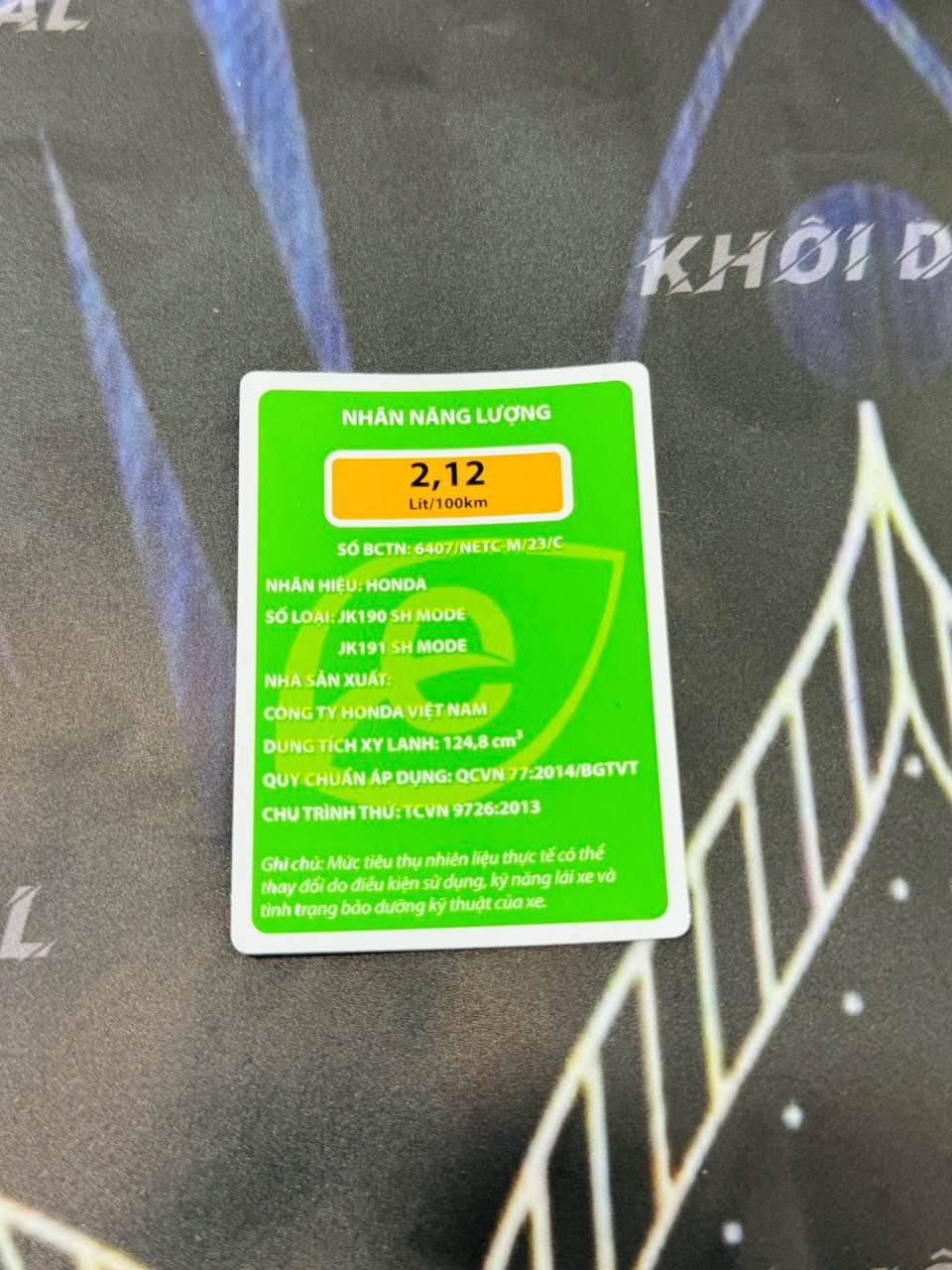 Tem thông số SH mode 2020-2023