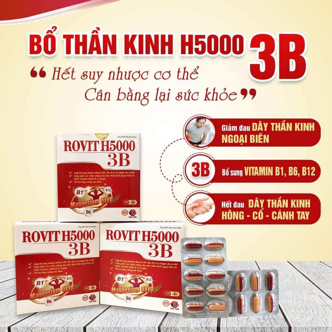 TPBVSK Robot H5000 3B bổ sung vitamin nhóm B, magie bổ thần kinh, tăng cường sức khỏe