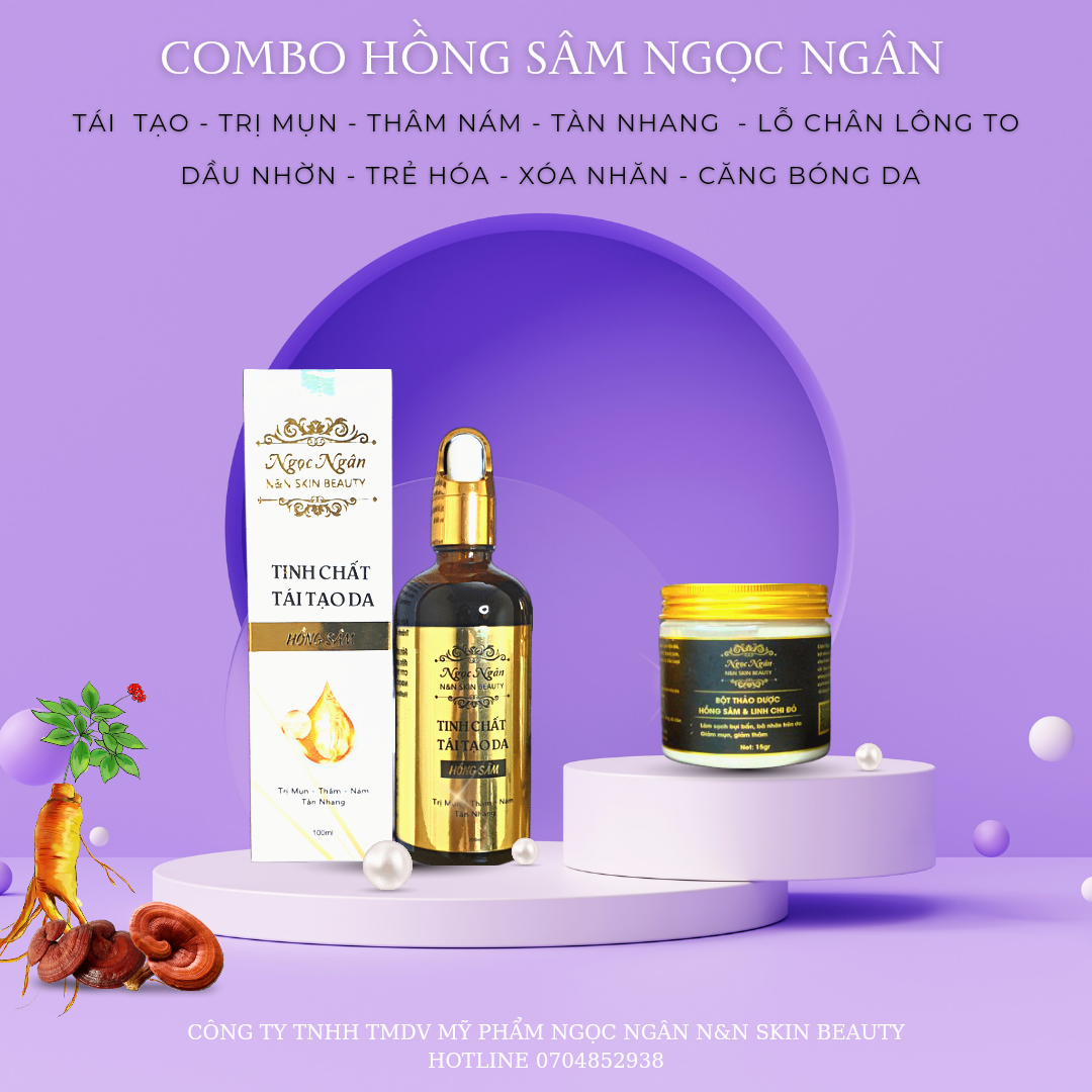Bộ tái tạo da hồng sâm ngọc ngân