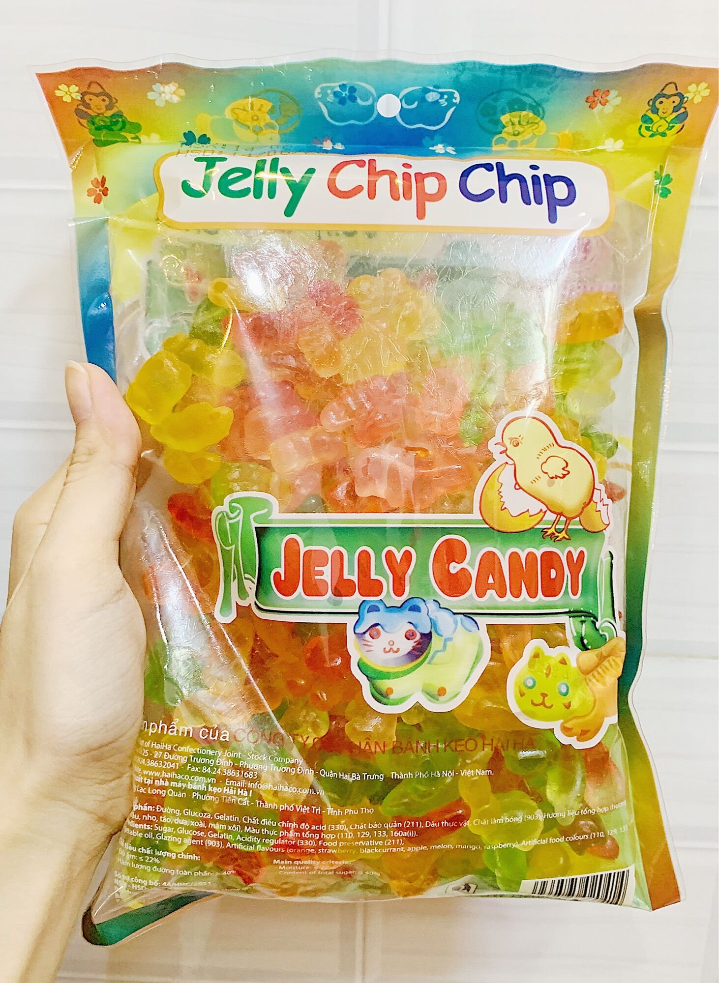 (2/2027) KẸO DẺO JELLY CHIP CHIP HẢI HÀ GÓI 450G (DATE MỚI)