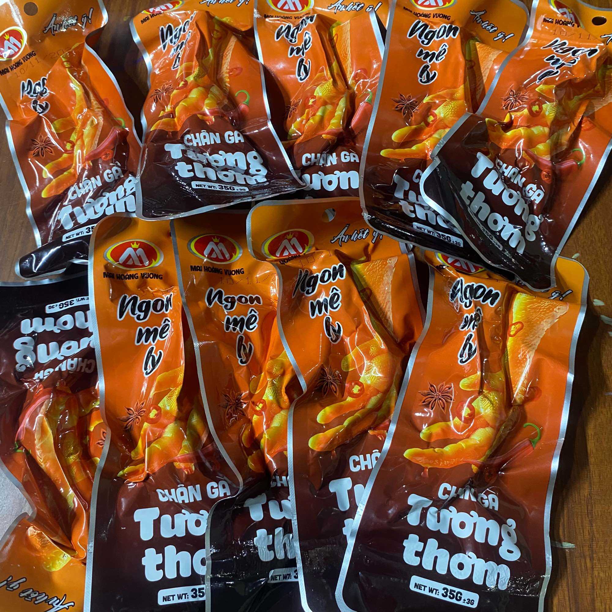 Chân gà tương thơm 35g- bịch 30 gói date dài