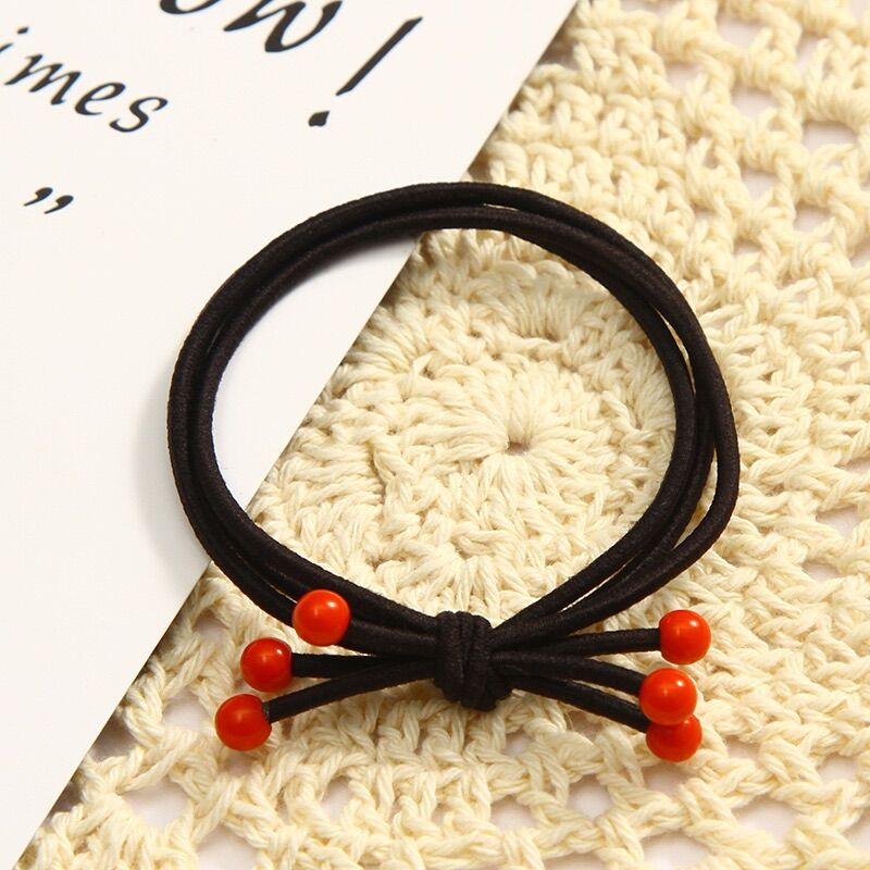 Sỉ 100 thun cột tóc hạt cherry nhiều màu