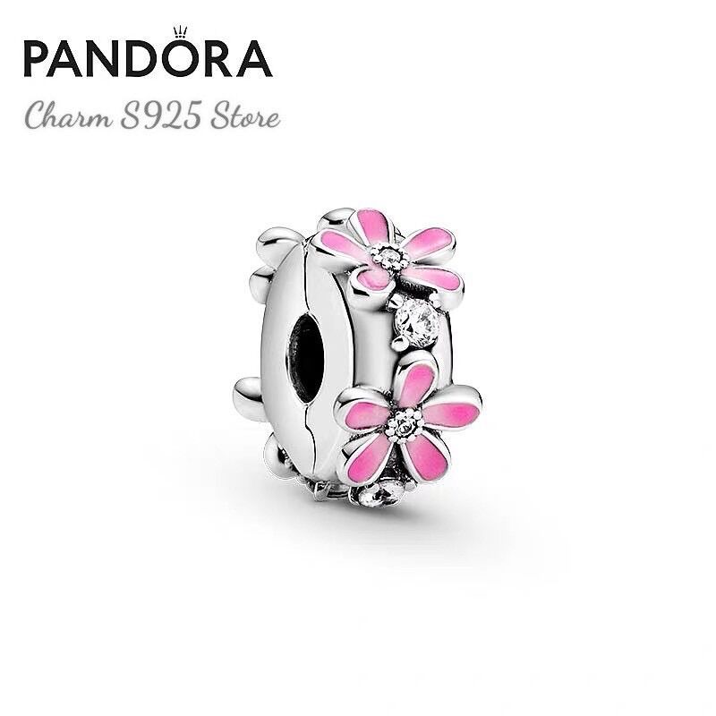 Charm pan ale hoa đào khoá chặn bạc s925