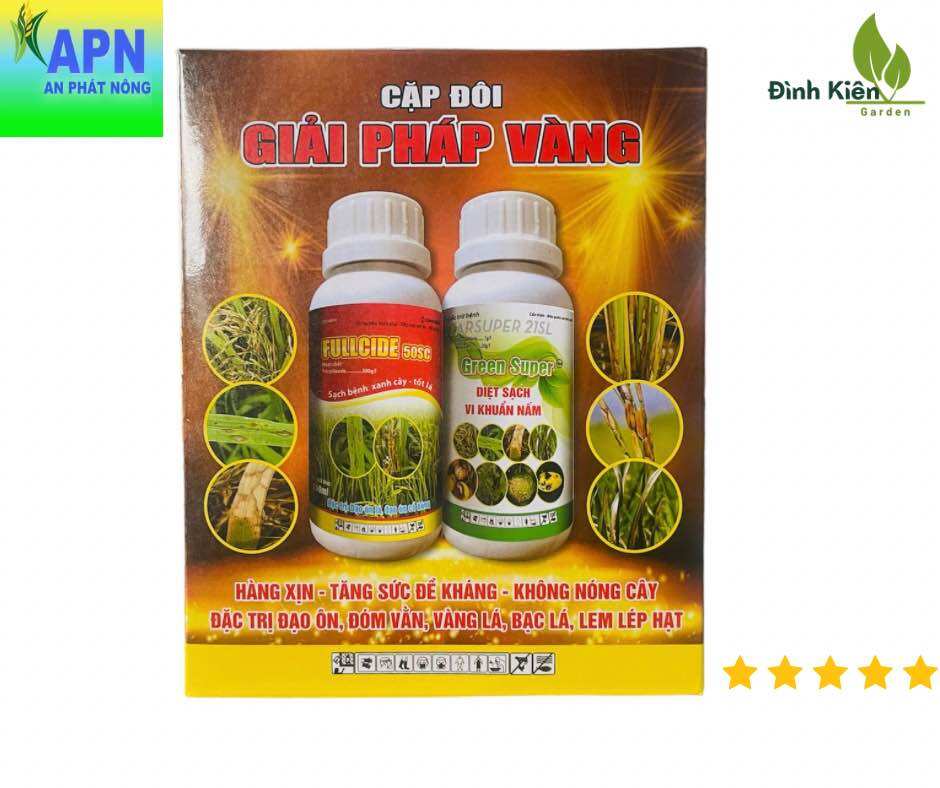  CẶP ĐÔI GIẢI PHÁP VÀNG - AN PHÁT NÔNG. Trừ bệnh đạo ôn Lem Lép Bạc lá. 