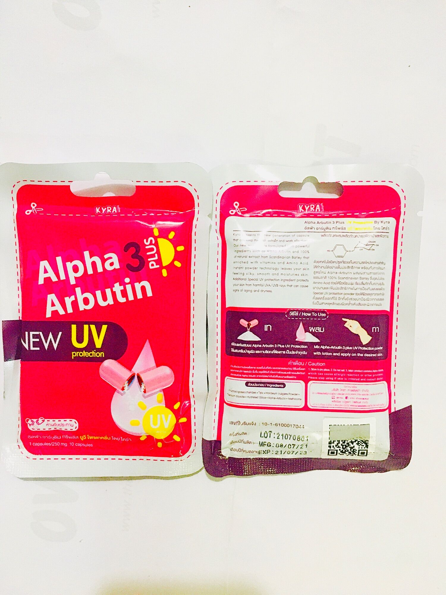 Vỹ 10 viên kích trắng da body abutine Thái Lan