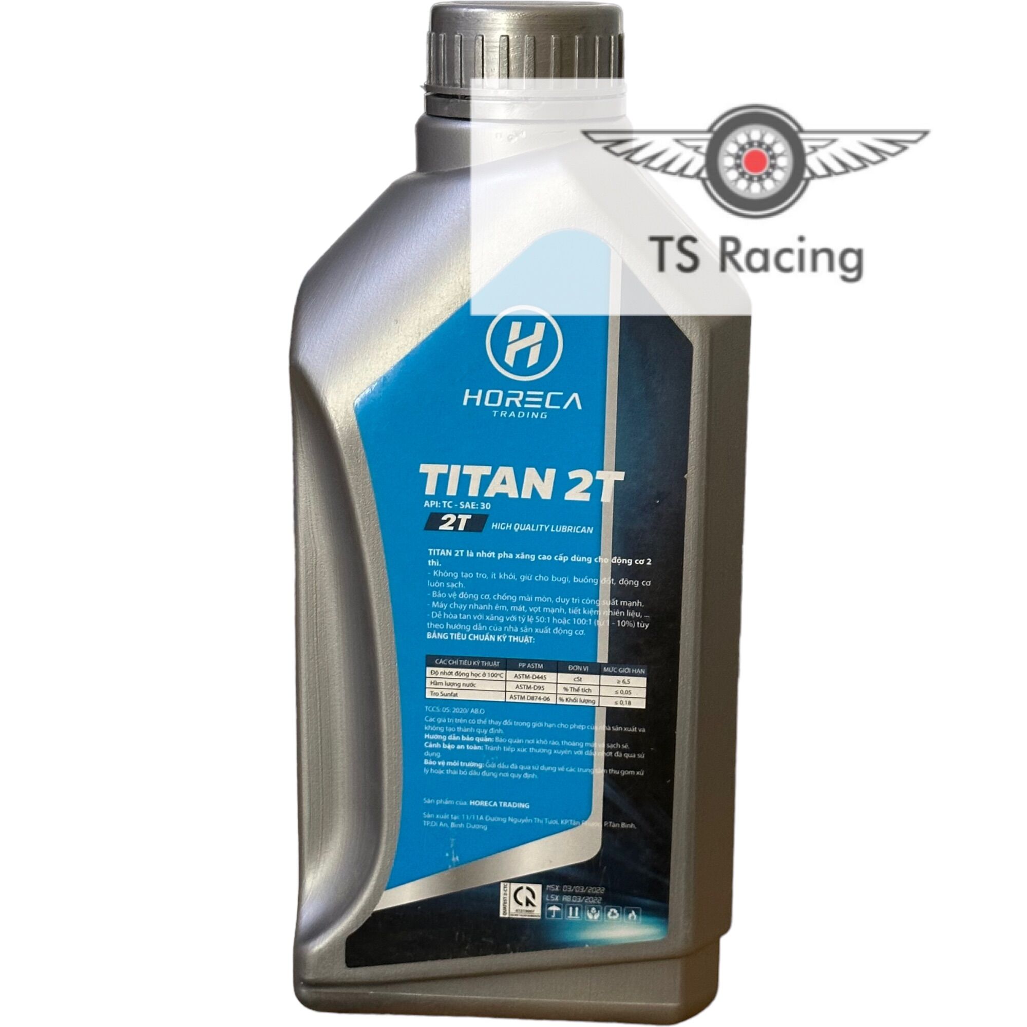 Nhớt titan 2 thì 1L chính hãng