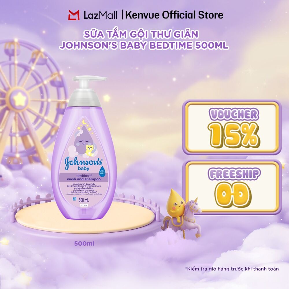 Sữa Tắm Gội Thư Giãn Johnson's Baby Bedtime 500ml