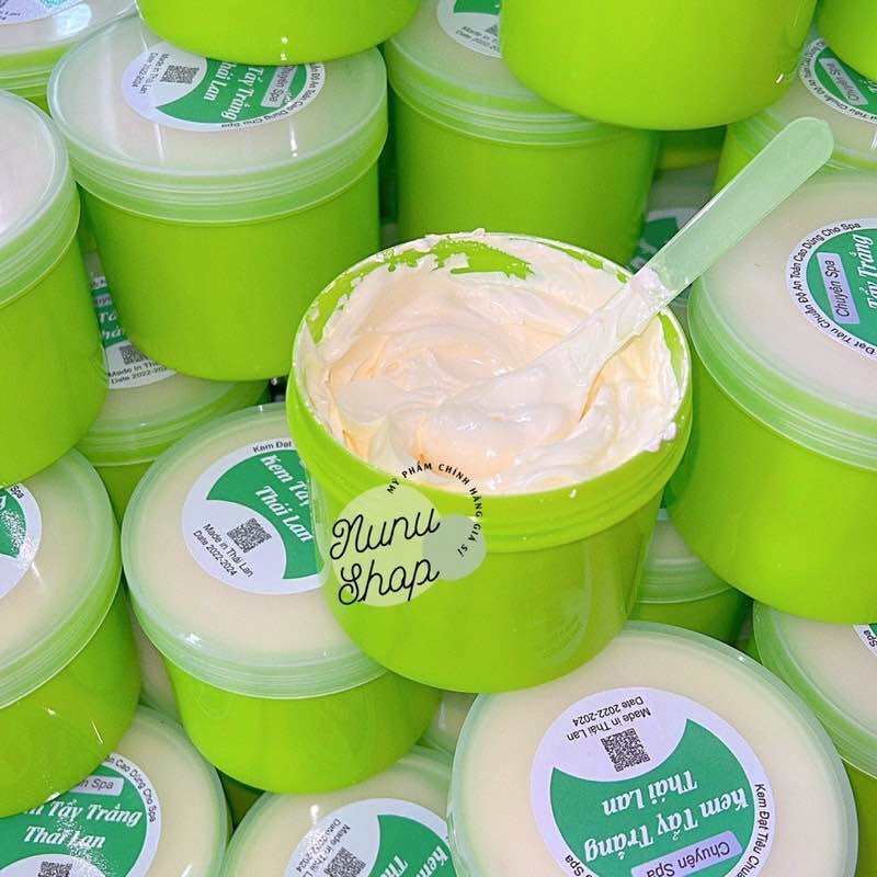 Kem Tẩy Trắng Da, Dưỡng Ẩm Kem Tẩy Trắng Body Thái Lan Chuyên Spa Hũ Xanh 500GR,chất kem xịn thơm mịn,không bết rít