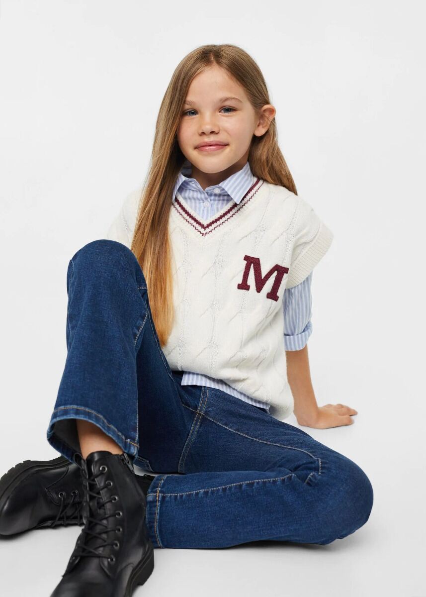MANGO - Áo Gi Lê Bé Gái Varsity