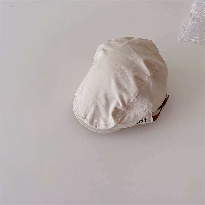 Mũ beret vải kaki style retro cho bé (52cm)
