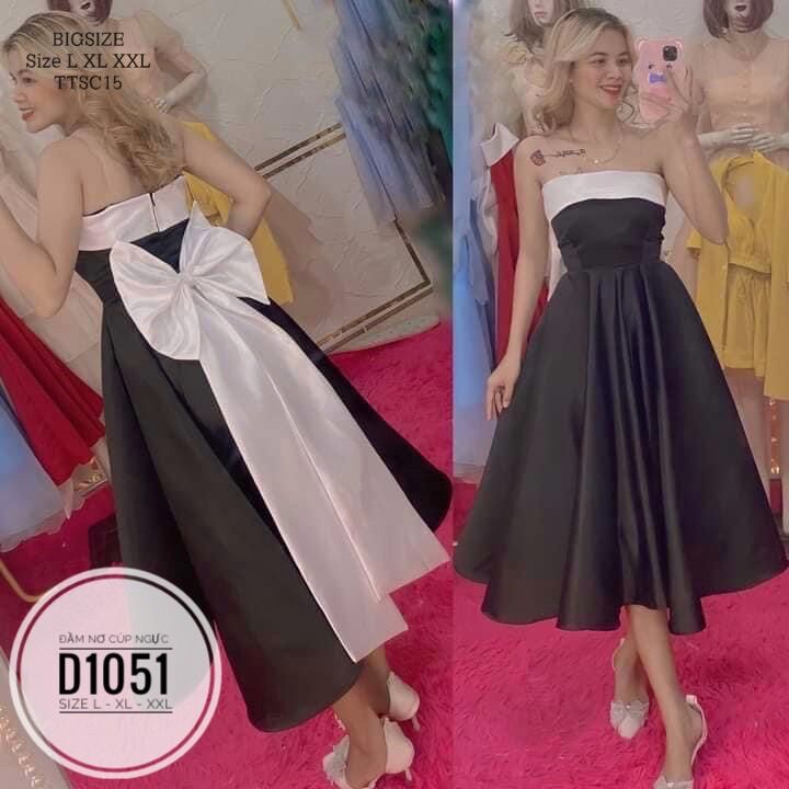 Bigsize 60- 90kg đầm nơ cúp ngực
