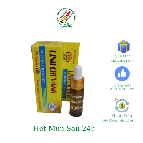 Serum chấm mụn linh chi vàng. hết mụn sau 24h - 10g