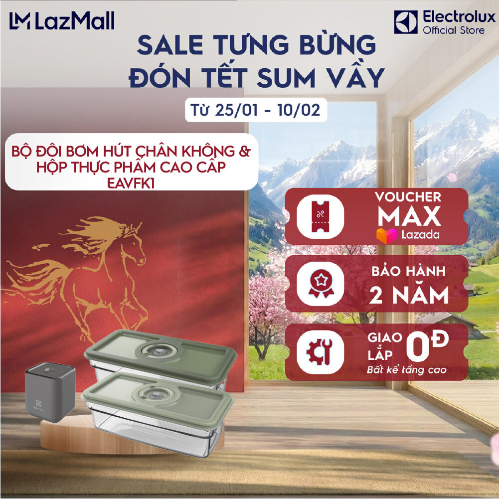 Bộ đôi thiết bị hút chân không và Hộp thực phẩm cao cấp - dòng ONE TOUCH EAVFK1