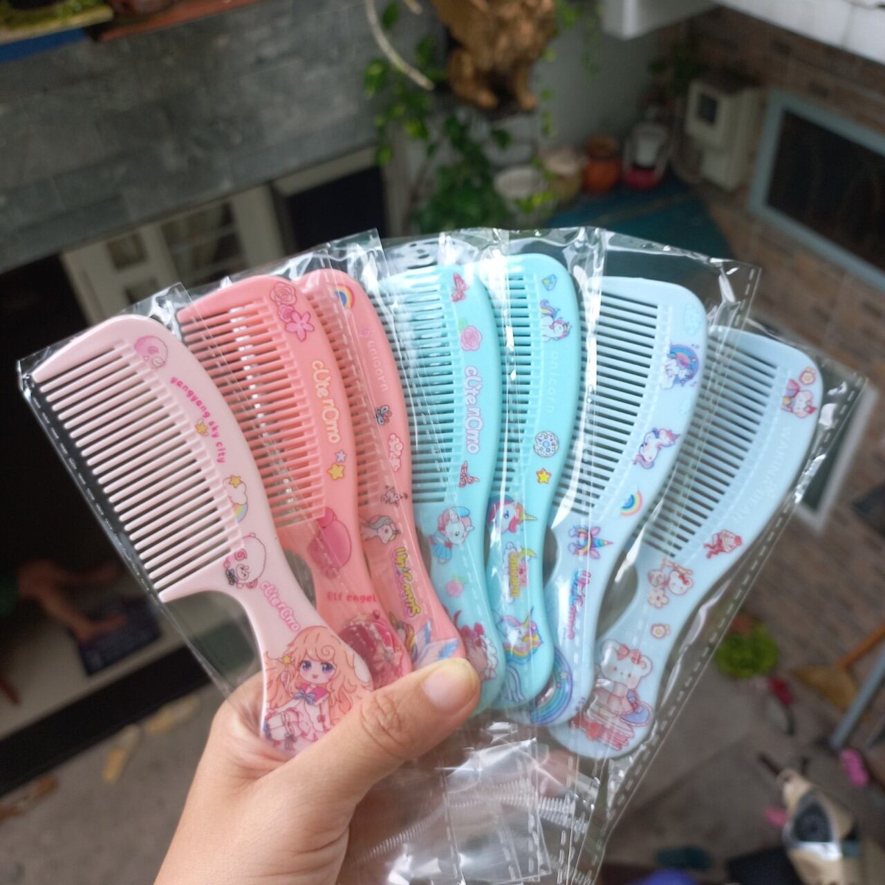 Lược chải tóc mini bỏ bóp hoạt hình (12.5cm)