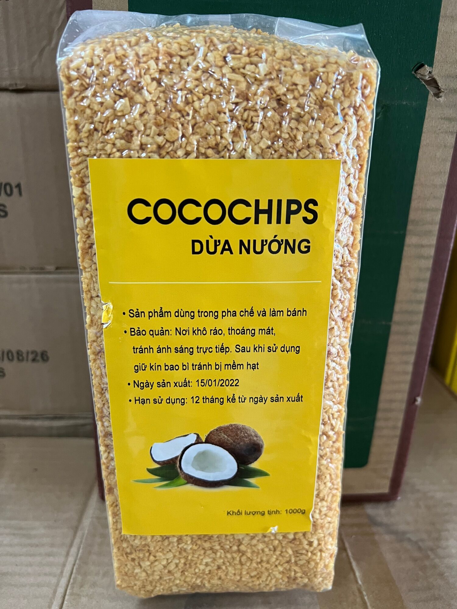 Vụn dừa nướng hàng Đài Loan 1kg