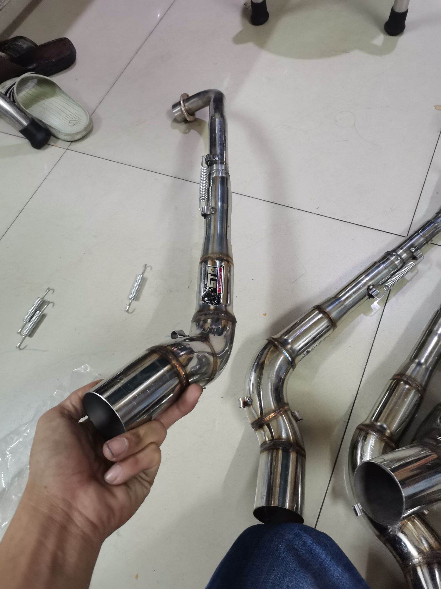 cổ pô cong 2 khúc cho dream. Wave sirius rc