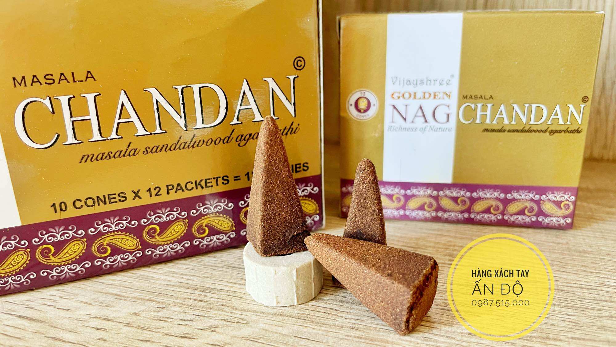Nhang Nụ Chandan Ấn Độ (hộp nhỏ 10 nụ)
