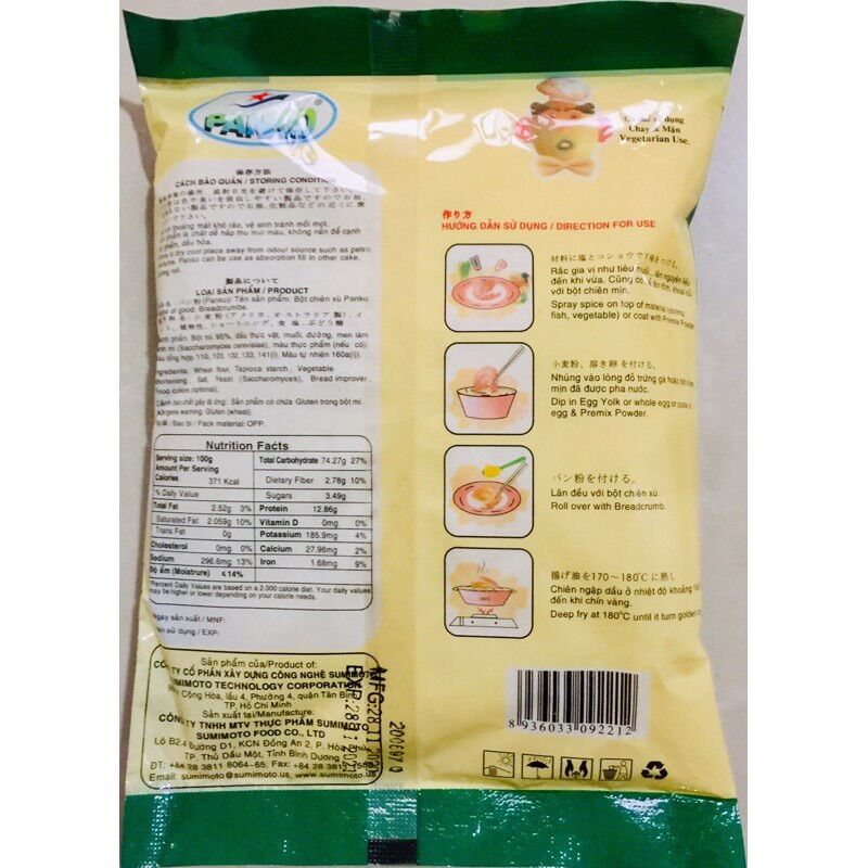 [Combo 2 gói] Bột chiên xù Panko gói 100g