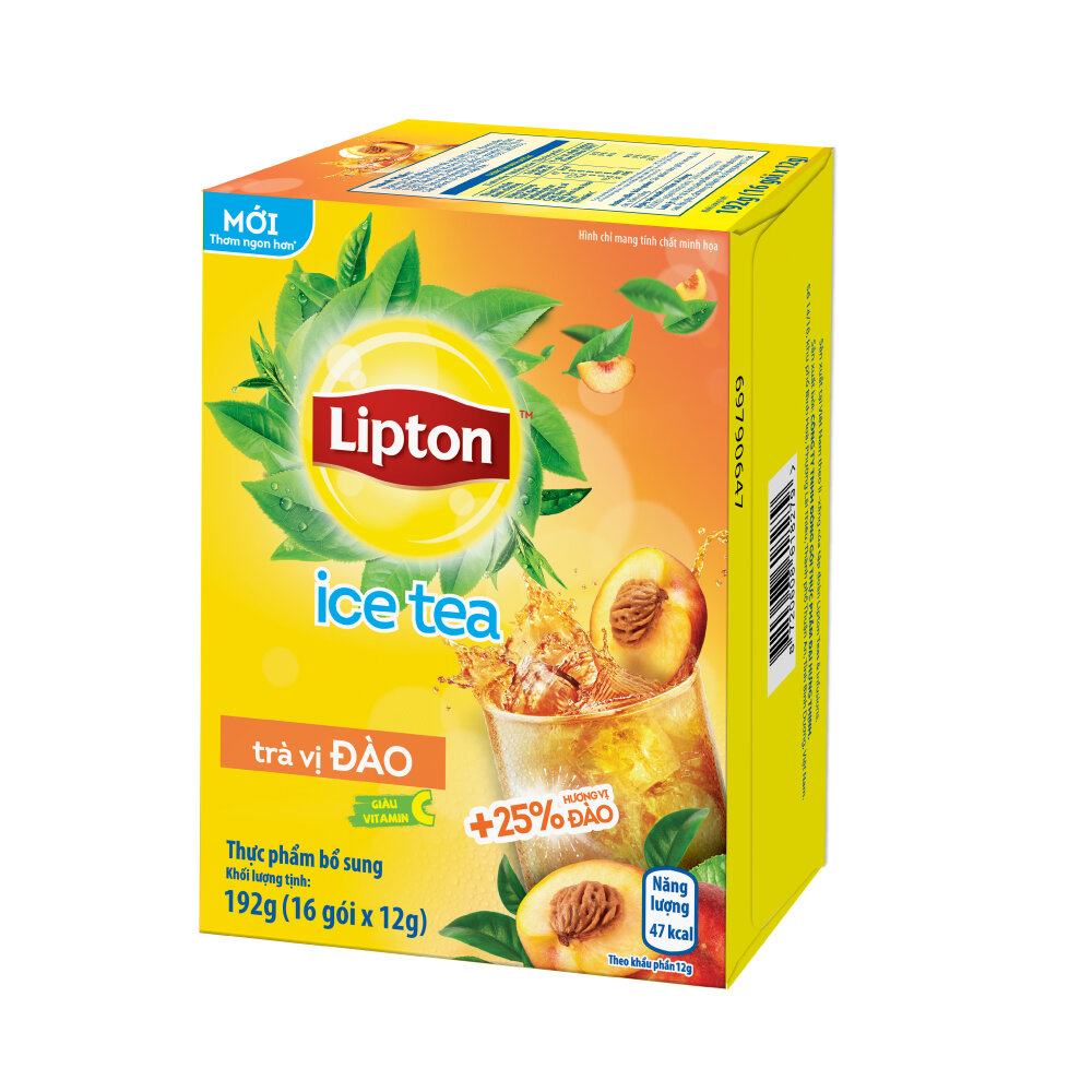 Trà Hòa Tan Lipton Vị Đào 16 Gói Lipton Peach Ice Tea