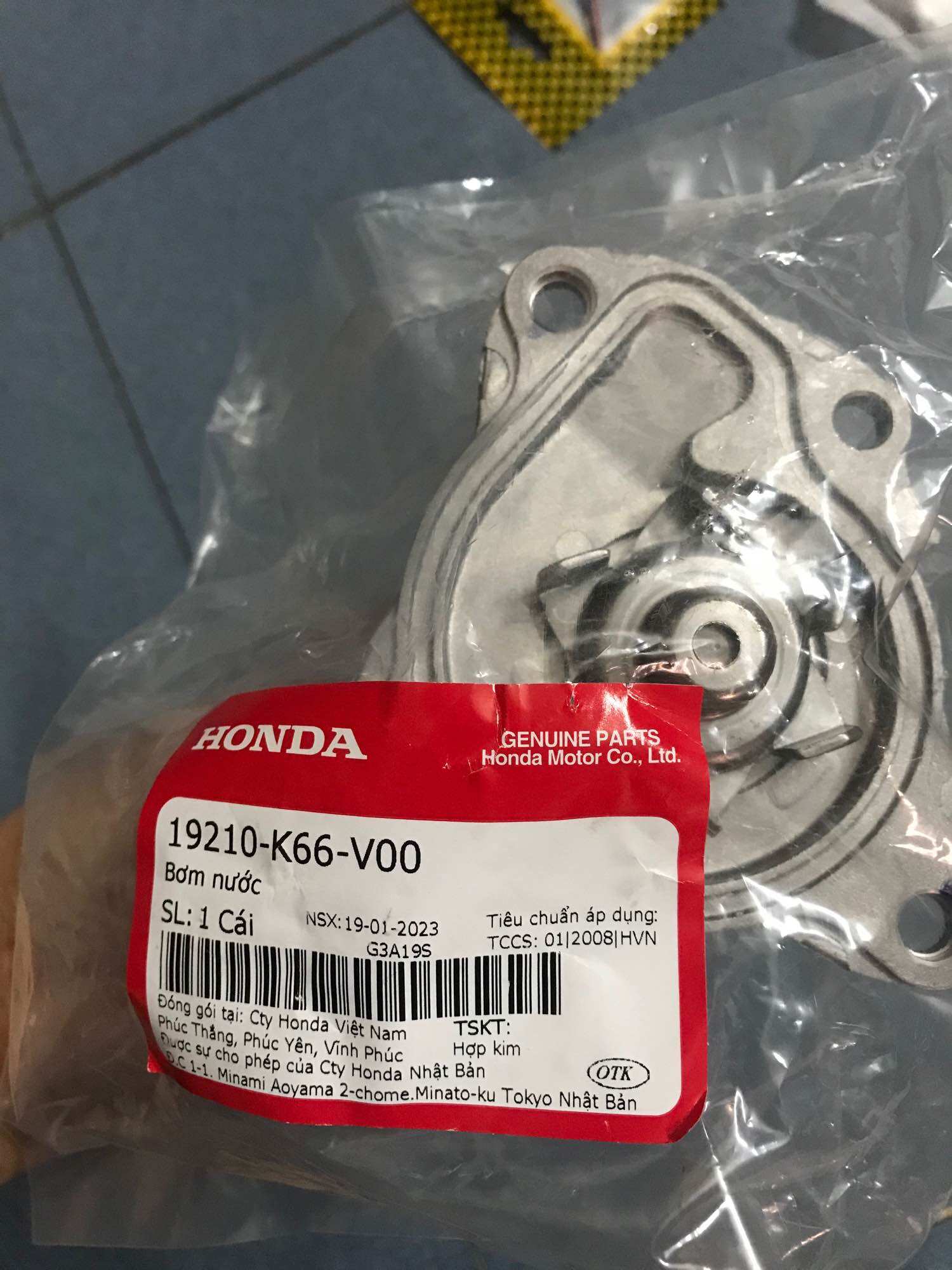 Bơm nước ab 125/lead 125/click 125/sh mode/ sh vn/ vario/ pcx zin hãng honda