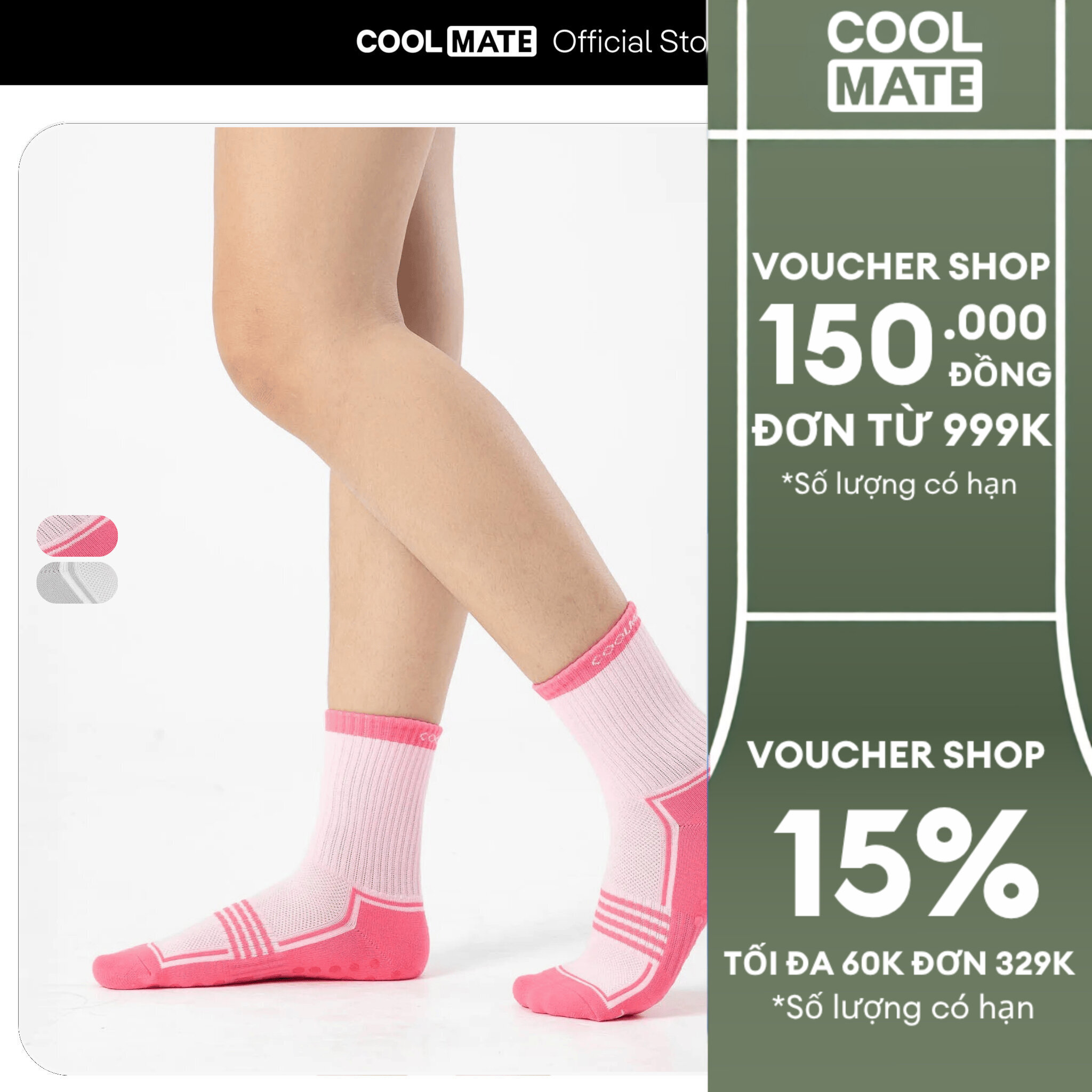 Tất cổ trung chạy bộ nữ - Coolmate Women