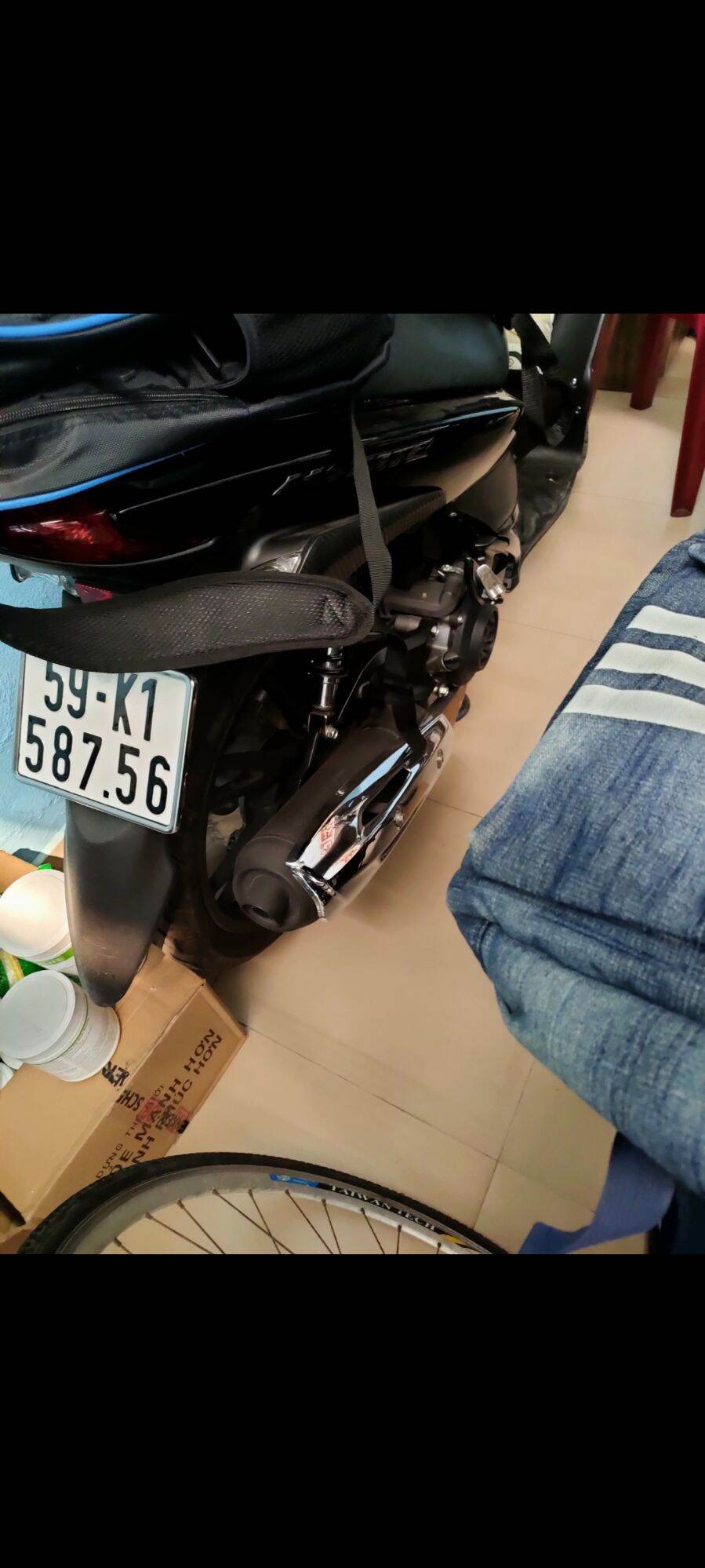 Vĩ pô inox zin Suzuki Hayate SC/Hayate SS